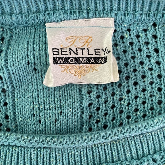TR Bentley Cable Knit Pullover Sweater (Size: 1X, Color: Turquoise) - Picture 3 of 3